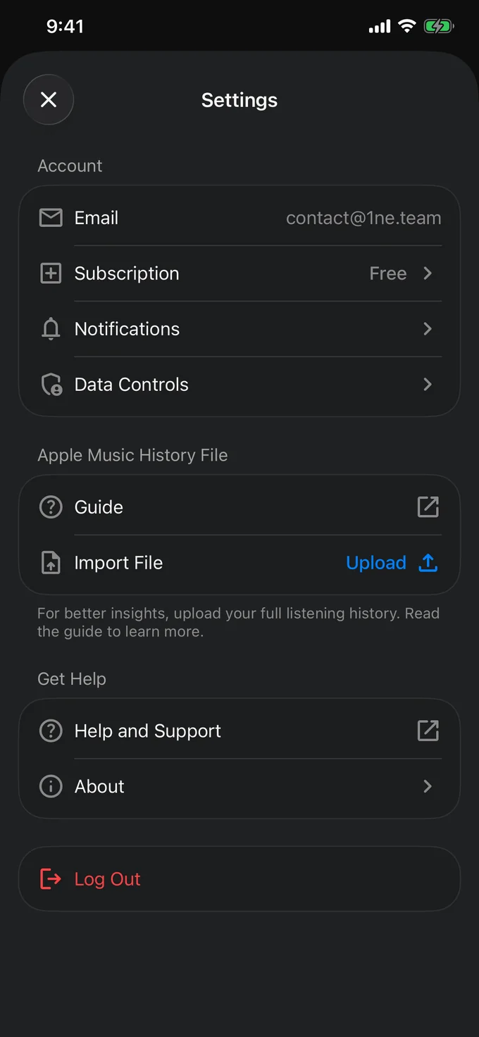 Musebud settings